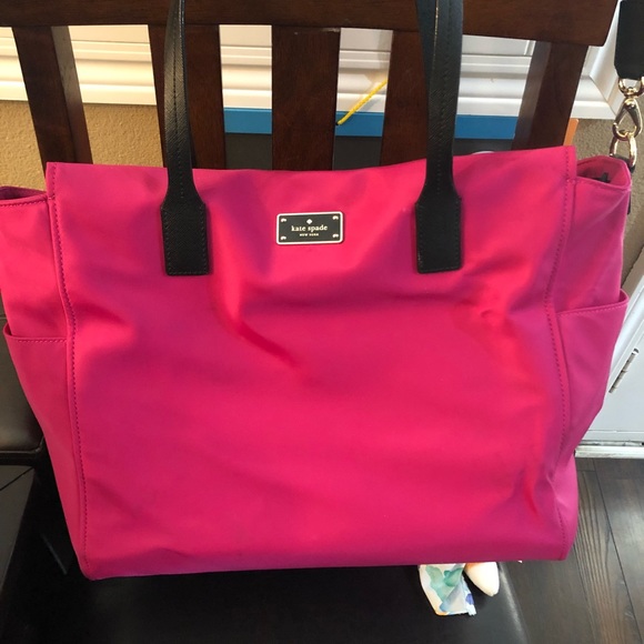 pink kate spade diaper bolsa